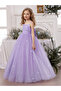Girls Bow Detail Embellished Maxi Dress - 3