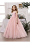 Girls Bow Detail Embellished Maxi Dress - 5