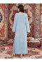 Women Faux Pearl Embellished V Neck Jalabiya - 2