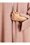 عباية نسائية وردية اللون مفتوحة من الأمام بأكمام شق - 3