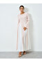 Women Pink Color Block Long Sleeve Jalabiya