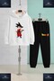Children's Unisex 3-Piece Hooded Tracksuit Set with the Design of Goku Standing and Squeezing a Fist. - 2