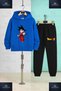 Children's Unisex 3-Piece Hooded Tracksuit Set with the Design of Goku Standing and Squeezing a Fist. - 3