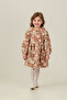 Girl's Floral Embroidered Muslin Eid Dress - 5