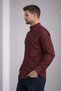 Slim Fit Narrow Fit Stand Collar Lycra Snap Fastener Men's Shirt - 2