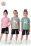 3-Piece Crew Neck Capri Different Printed Summer Girls' 6-Piece Bottom Top Set