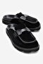 Vela Black Suede Genuine Leather Women's Slippers