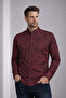 Slim Fit Narrow Fit Stand Collar Lycra Snap Fastener Men's Shirt