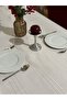 Wrinkle-Free, Stain-Resistant Linen Colber Tablecloth, Cream - 3