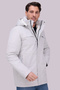 Men's Stone Water and Windproof Hooded Shearling Winter Black Coat & Jacket & Parka - 4