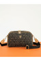Brown Camel Embossed Print Three Compartment Women's Shoulder Bag 17X28 Size