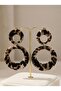 Leopard Patterned Hoop Shape Dangle Women's Earrings I Special Boxed - 3