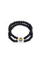 Original Licensed Fb Logo Double Matte Onix Natural Stone Bracelet Gift Wooden Box - 3