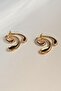 Gold Spiral Steel Earrings - 4