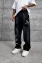 Men's Sweatpants Puskurtme Alti Navy Blue Oversize Baggy Loose Fit 3 Yarns Without Drawstrings