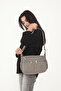 Water Resistant Crinkle Fabric Multi-Pocket Crossbody Women's Shoulder Bag