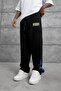 Men's Sweatpants Goodmode Street Alti Black Oversize Baggy Loose Fit 3 Yarns Without Drawstrings