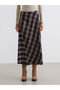 New season from güli̇s gi̇yi̇m black waist zipper plaid flared skirt - 2