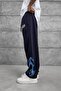 Men's Sweatpants Goodmode Street Alti Navy Blue Oversize Baggy Loose Fit 3 Yarns Without Drawstrings - 2