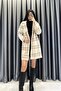 Single Button Plaid Jacket - Light Brown Light Brown