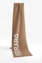 Camel/Ecru Cashmere Blend Soft Textured Women's Knitwear Scarf - 5