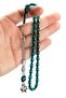 Men's Gift 7X11Mm Barley Cut Blue Fire Amber Rosary