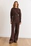 Women's Brown Snap Detailed Bottom and Top Knitwear Set Tkm-19000473 - 2