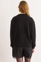 Women's Black Scarf Detailed Soft Textured Knit Sweater Kzk-19001132 - 3