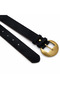 Women's Suede Belt – Oval Antique Gold Buckle – 4.5 cm Width - 3