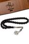 Men's Love Knot Tasseled Wrist Length Oltu Rosary - 3