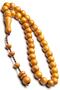 Men's Gift Wheel-Cut Mustard Color Scented Boxwood Prayer Beads Rosary