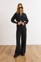 Women's Black Snap Detailed Bottom and Top Knitwear Set Tkm-19000473 - 3