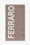 Mink/Ecru Cashmere Blend Soft Textured Women's Knitwear Scarf - 3