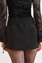 Women's Black Lace Detailed Zippered Skirt with Shorts Etk-19000390 - 3