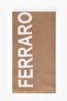 Camel/Ecru Cashmere Blend Soft Textured Women's Knitwear Scarf - 3