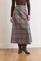 Women's Gray Plaid Woven Bell Skirt Etk-19000388 - 4
