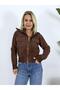 5421 Stand-Up Collar, Zippered, Pocket Flap, Angora Cardigan