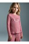 Girl's Cotton Corded Fabric Tracksuit Set - 4
