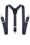 Gray Navy Blue Children's Belt Trouser Strap with Adjustable Clip - 5