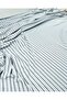 Gray Navy Blue Longitudinal Striped Interlock Knitted (Width 180 cm X Length 260 cm)