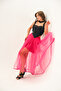 Piped Detail Mini Tulle Skirts Made of Single Layer Tulle - 8