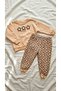 Baby Girl Daisy Embossed Detailed Cotton Two Thread Tracksuit Set