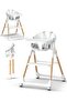 3-in-1 high chair with adjustable height & tray, 5-point safety harness for babies & toddlers