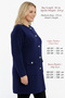 Knitwear Women's Plus Size Angora Soft Self-Lined Thick Mother's Winter Navy Blue Cardigan - 3