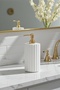 Concrete single soap dispenser with gold head (250ml)