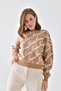 Women's Crew Neck Love Text Detailed Knitwear Sweater 10517 - 6