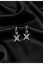 Silver Color Dangle Star Trend Earrings (Product Size 4 cm) - 2