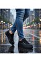 Men's Black Lace-Up Leather Classic Shoes Casual Sports Stylish High Flat Sole Comfortable Sneaker - 7