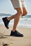 Men's Black Casual Lace-Up Sneakers High Thick Sole Comfortable Comfortable Style Sneakers - 4