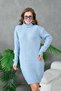 Women's Turtleneck Ribbed Knit Knitwear Tunic 7519Sw - 4